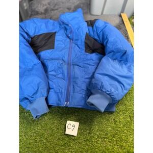 Vintage Fall Line Down Skiwear Puffer Jacket Mens M Blue Black 80s 90s